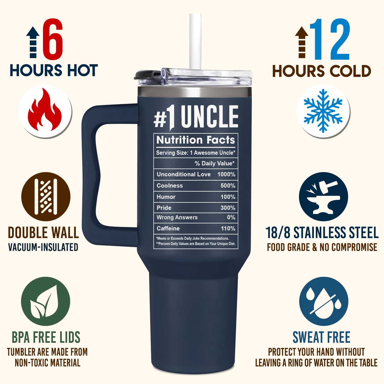 Vaso térmico para Navidad de Couple Fox, regalo duradero.