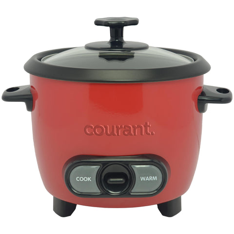 Courant arrocera 6 tazas roja, vista frontal, ideal para porciones familiares