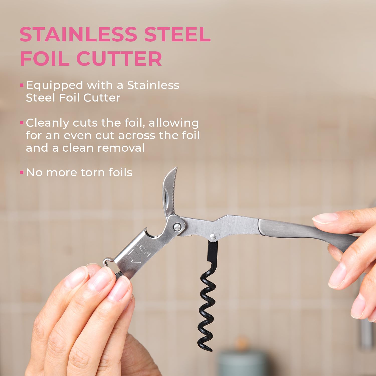 Coutale Sommelier Pocket Prestige diseño compacto ideal para viaje y barra.