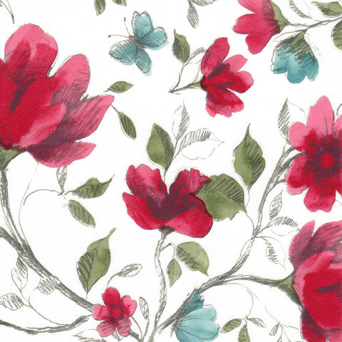 Covers For The Home, patron acuarela-floral realza la mesa sin esfuerzo.