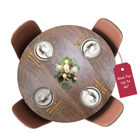 Marca Covers For The Home: cubierta elástica para mesa redonda, estilo madera roble.