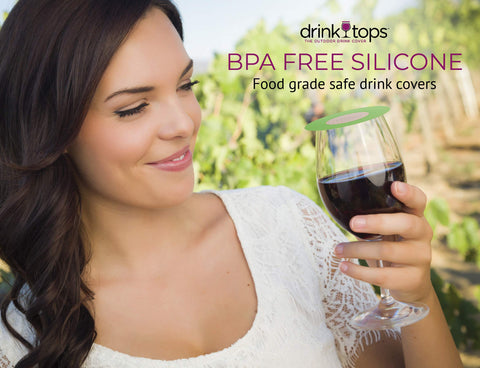 Coverware tapa silicona libre de BPA, segura para bebidas.