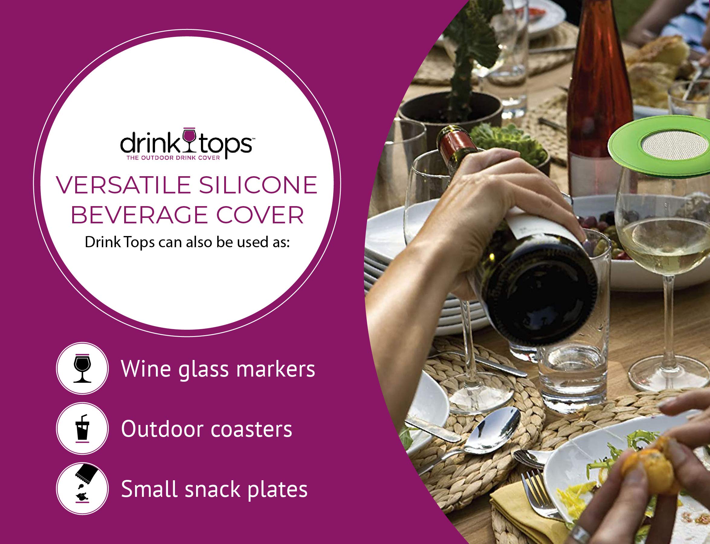 Coverware tapa silicona para snacks, sirve como pequeño soporte.