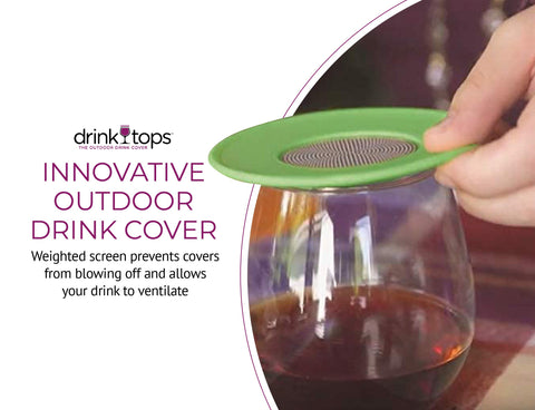 Coverware tapa silicona para vaso, protege la bebida en eventos al aire libre.