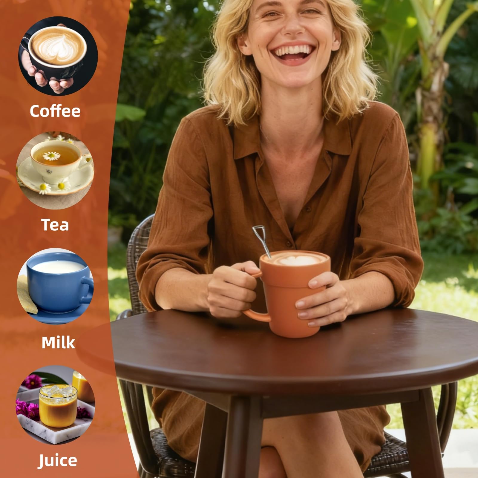 Covzoe decoración de mesa: taza cerámica resistente para diario.