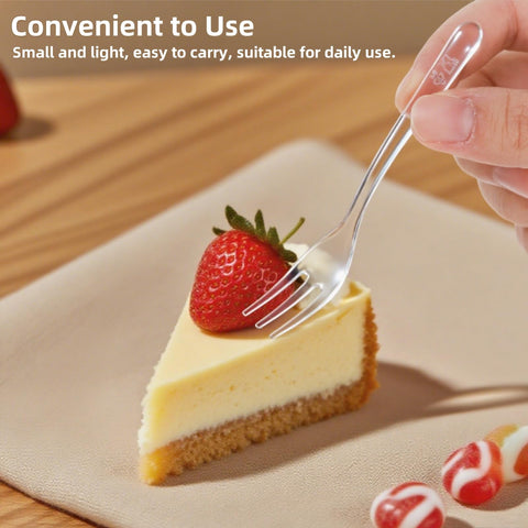 Covzoe mini tenedores pastel claros, aptos para tortas y postres