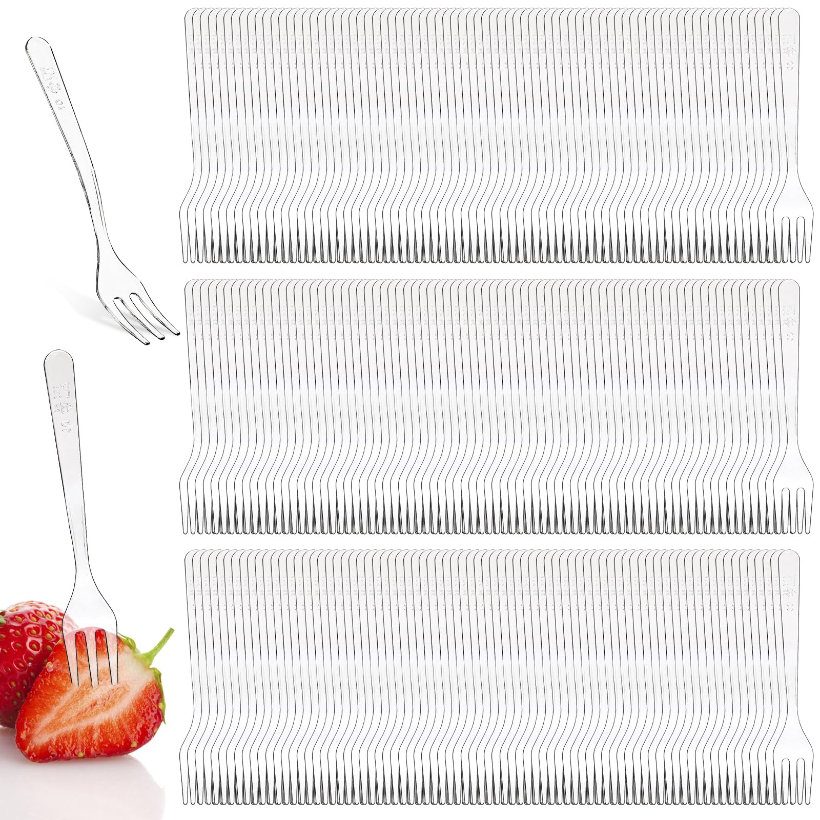 Covzoe mini tenedores postre claros, ideales para degustaciones en fiestas
