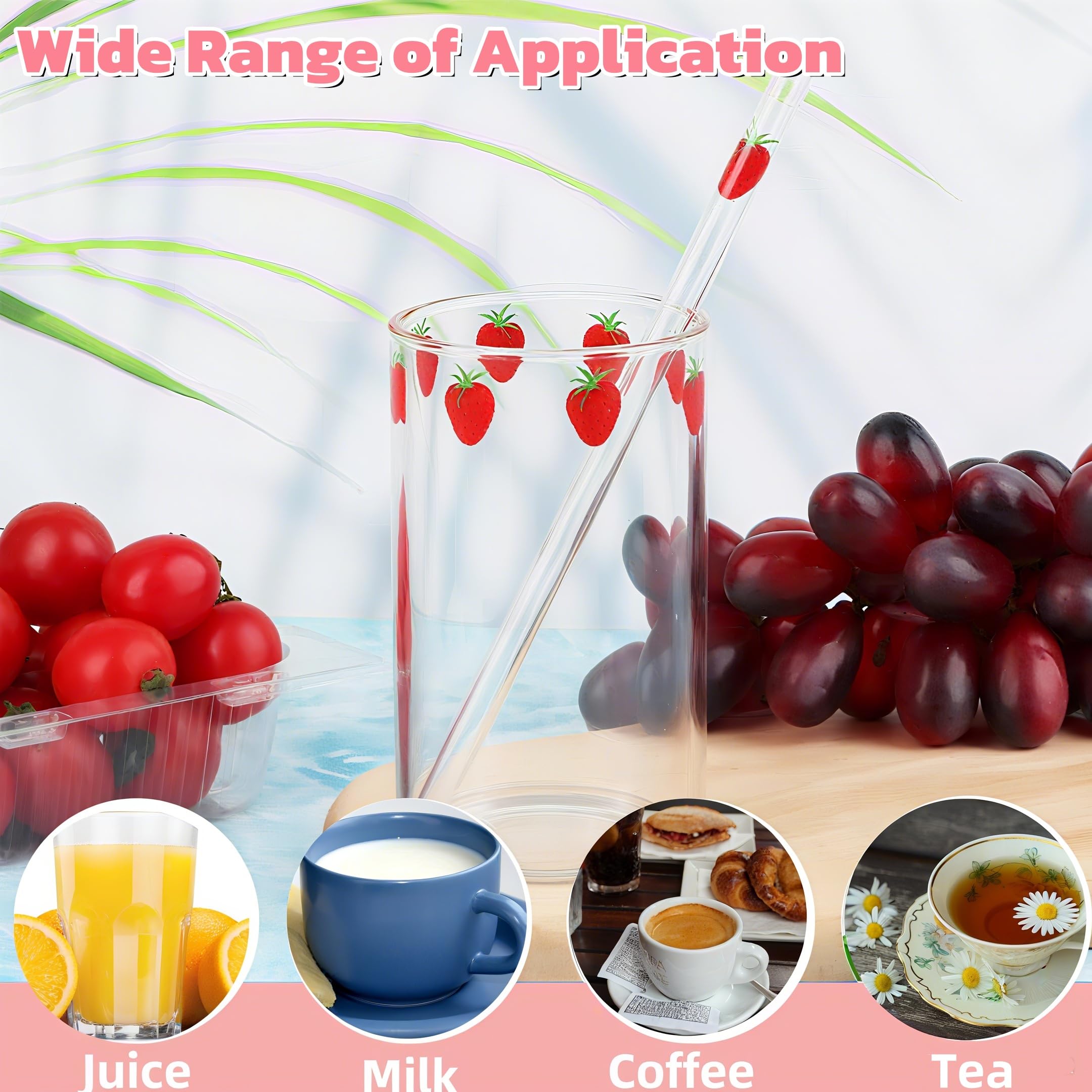 Regalo ideal Covzoe para fiestas con vasos decorados de fresa