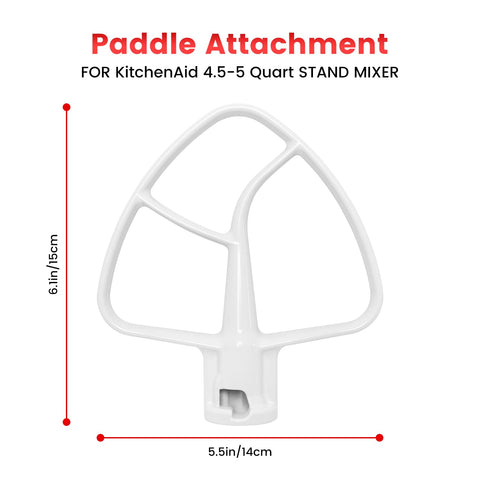 Cowbright K45B batidor plano recubierto para KitchenAid, reduce adherencia durante la mezcla