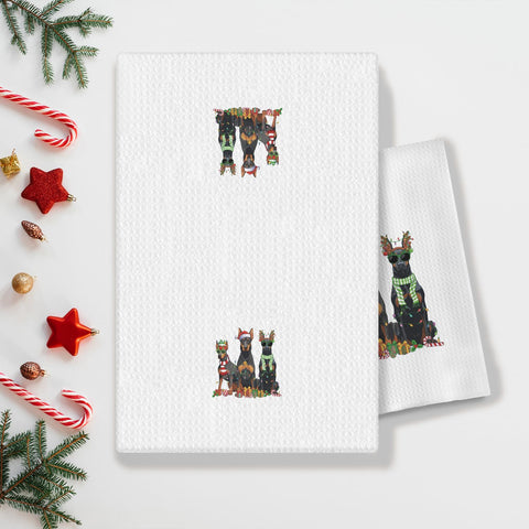 Toalla de baño COWEB con doberman, decoración festiva para el baño.