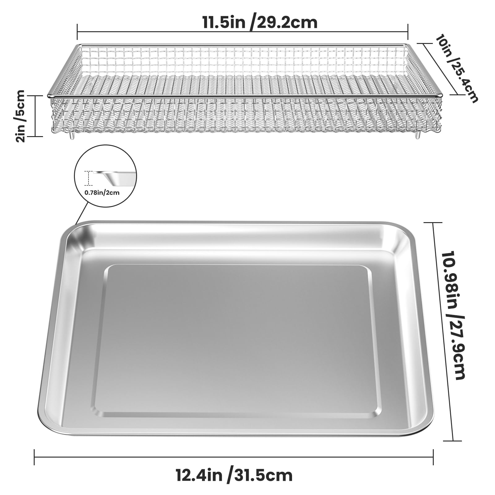 COWHERDING: bandeja para horno de 12.4 por 11 pulgadas para cocción uniforme.