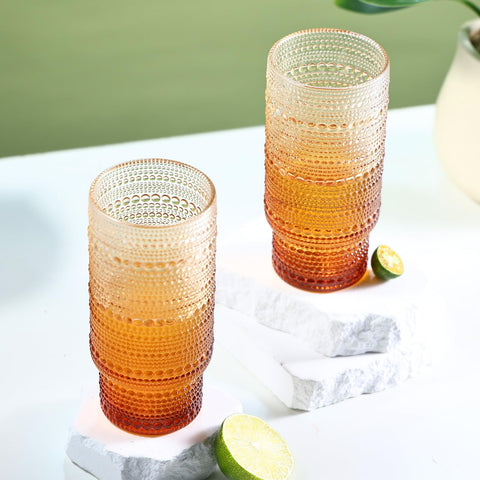 Vaso Cowjut morado con textura degradada, para cócteles