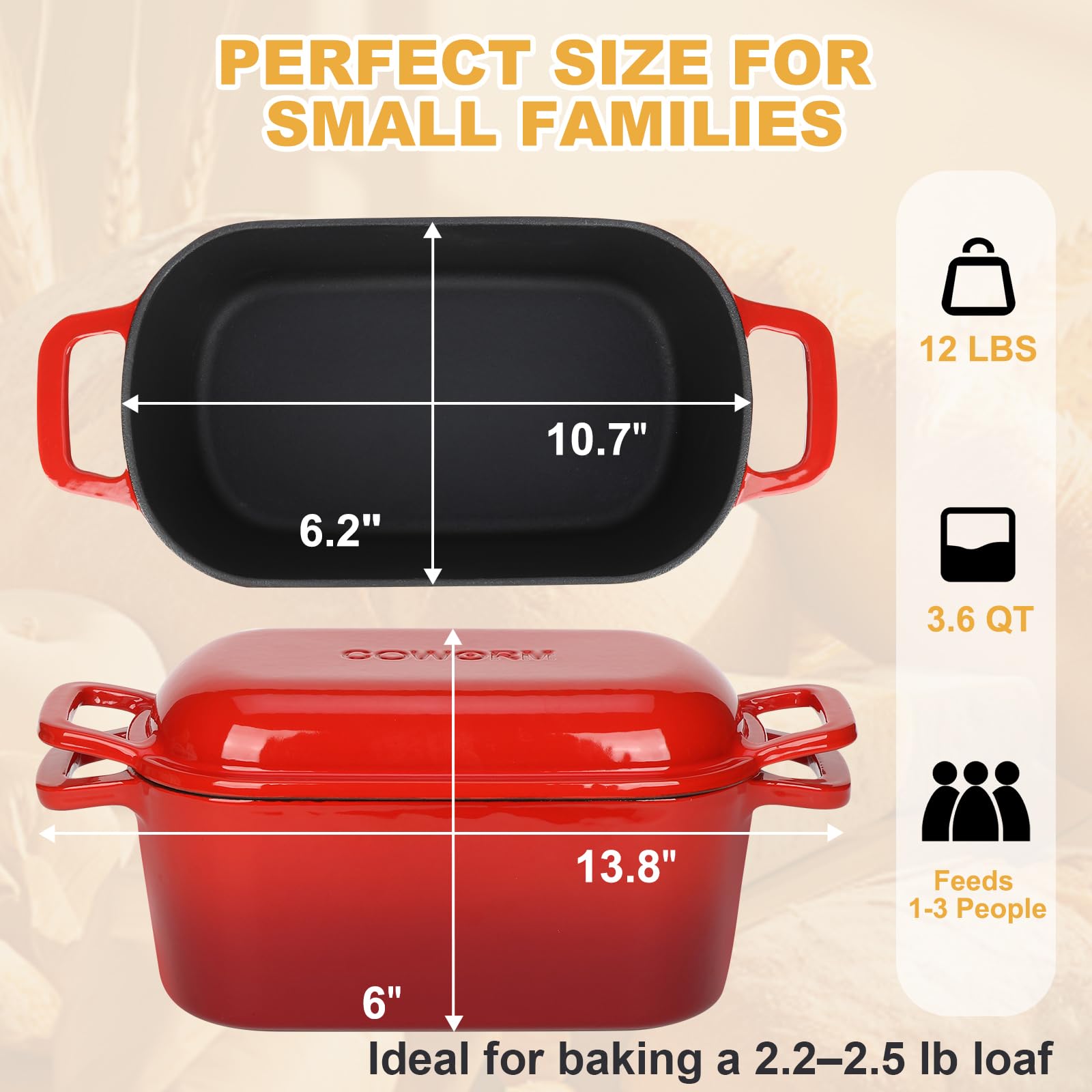COWORM compatible con induccion, gas y eléctrica para cocinar con flexibilidad.