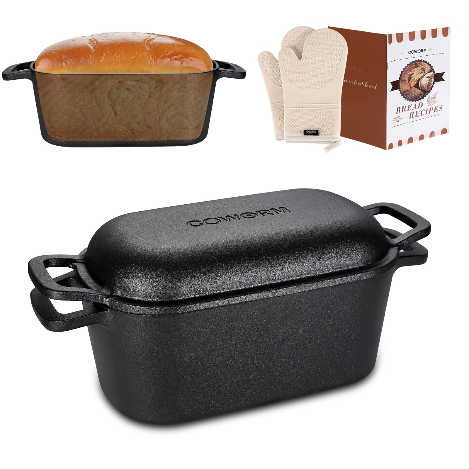 Olla ovalada COWORM para pan con distribución uniforme del calor para corteza perfecta.