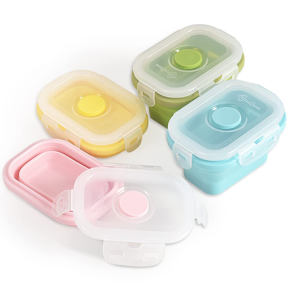 Cozihom contenedores colapsables de 5oz para porciones y ahorro de espacio.
