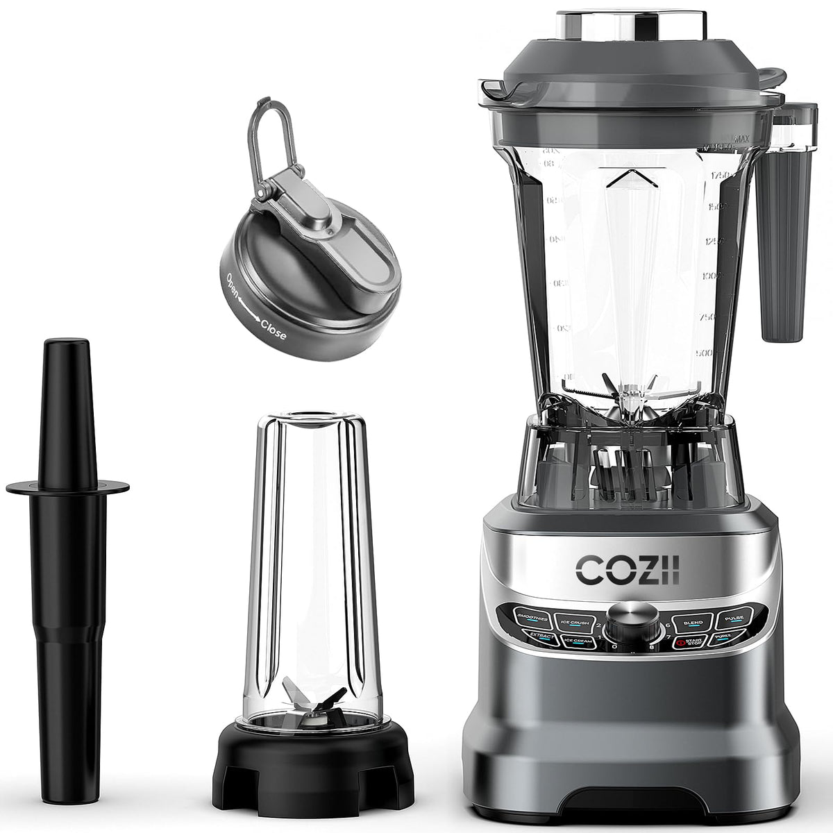 Cozii licuadora de mesa con jarra 64oz para batidos abundantes en casa.
