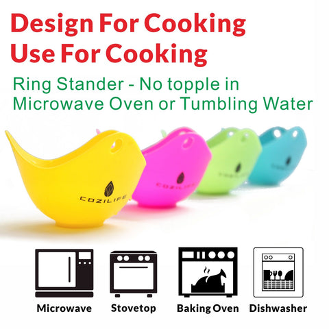 Pochadores COZILIFE aptos para microondas para cocción rápida de huevos.