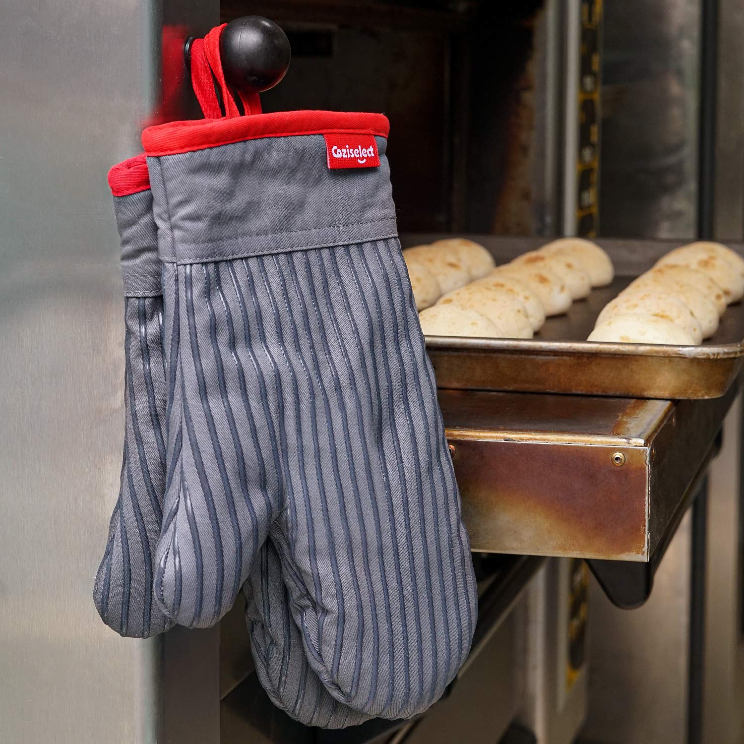 Coziselect guantes-horno-interior felpa-terry: forro suave para mayor comodidad.