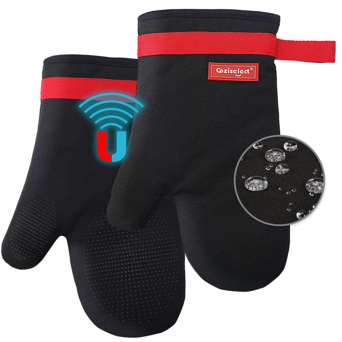 Coziselect guantes horno silicona antideslizantes para manejo seguro