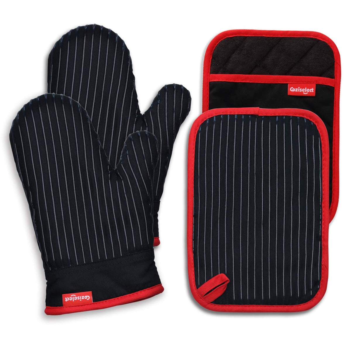 Guantes de horno Coziselect con silicona para agarre seguro al manipular bandejas