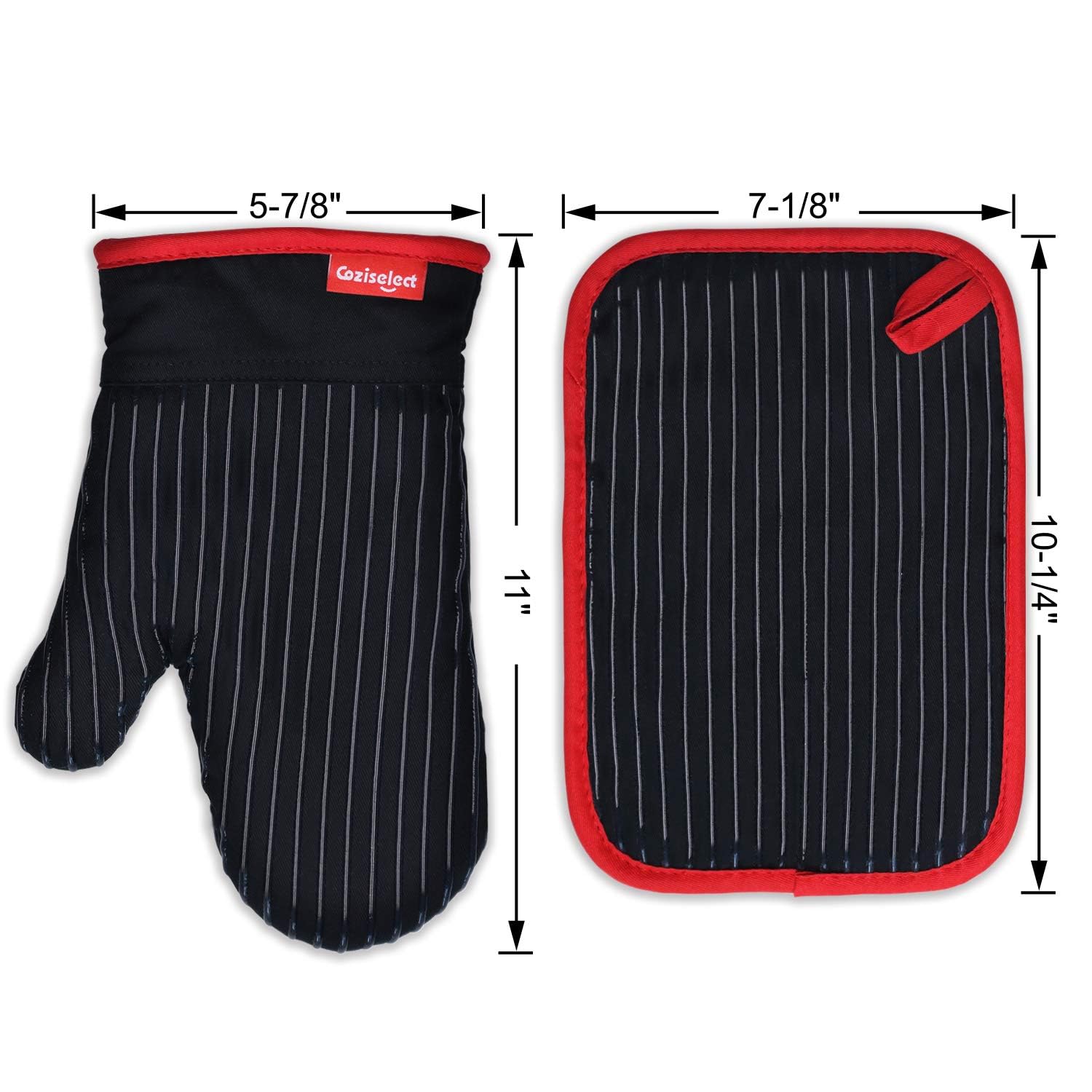 Set de 4 piezas negro Coziselect, práctico para regalo