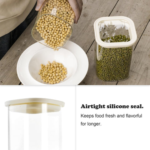 CozNido jarras apilables con diseño transparente para optimizar el espacio.