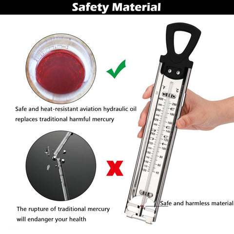 COZONTE termómetro con zonas de temperatura para freír y cocinar con seguridad.
