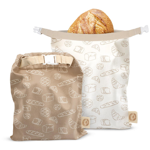 Bolsas Cozy Bread con almacenamiento hermético para pan fresco artesano.