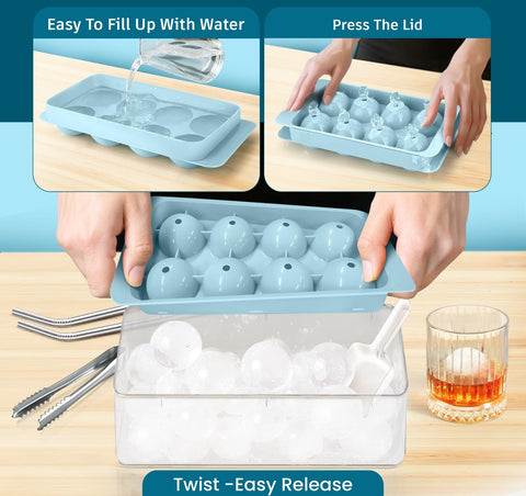 Cozy Kitchen Essentials: cubo de almacenamiento con tapa para hielo, mantiene frescura