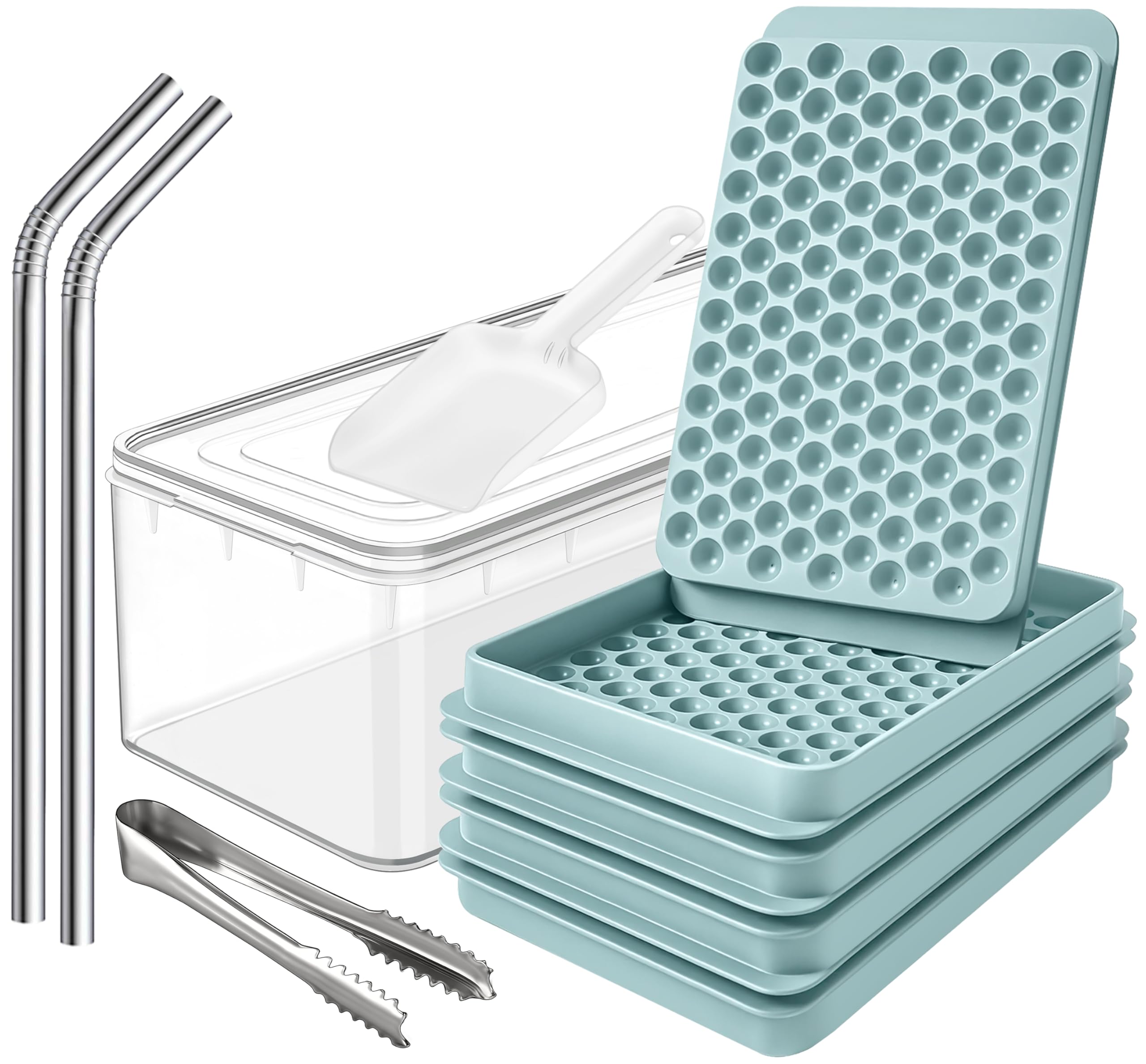 Cozy Kitchen Essentials bandeja Pebble con 104 cubos para enfriar cócteles.
