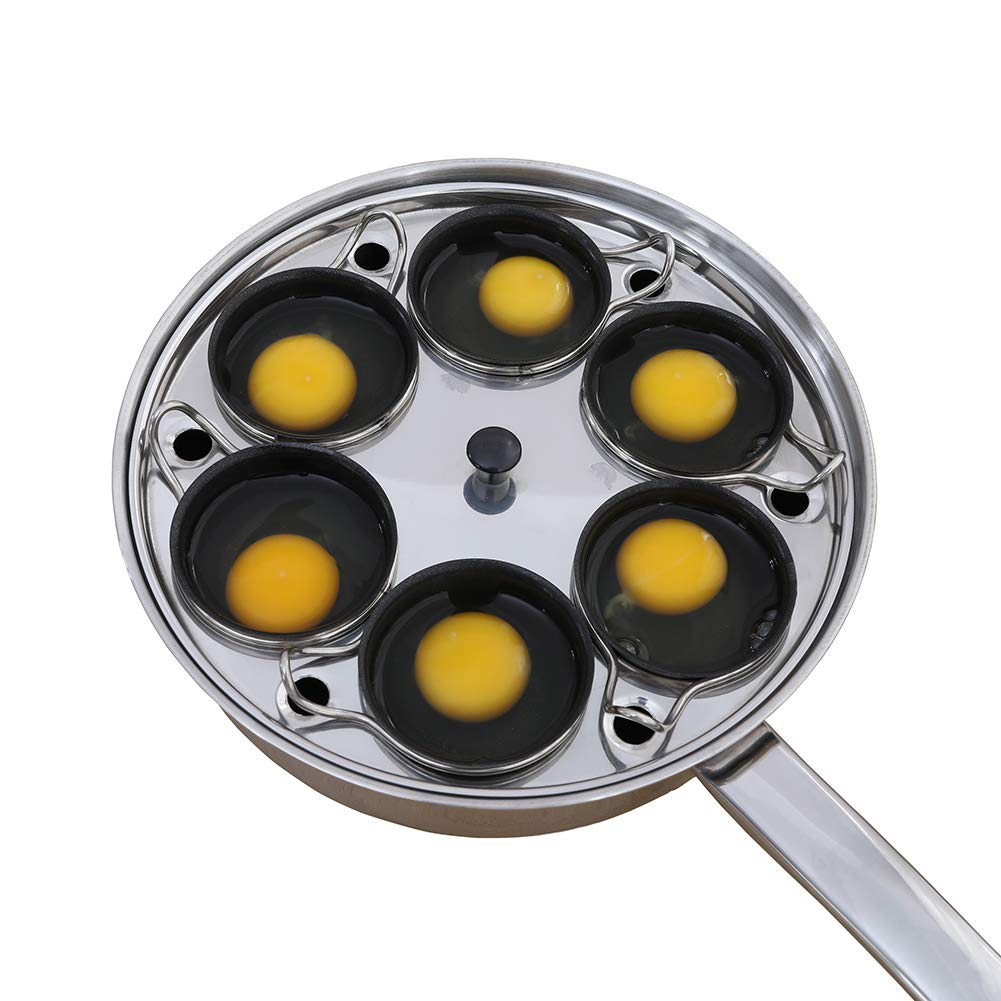 CozyKit sartén para huevos escalfados con tapa de vidrio para vigilar la cocción.
