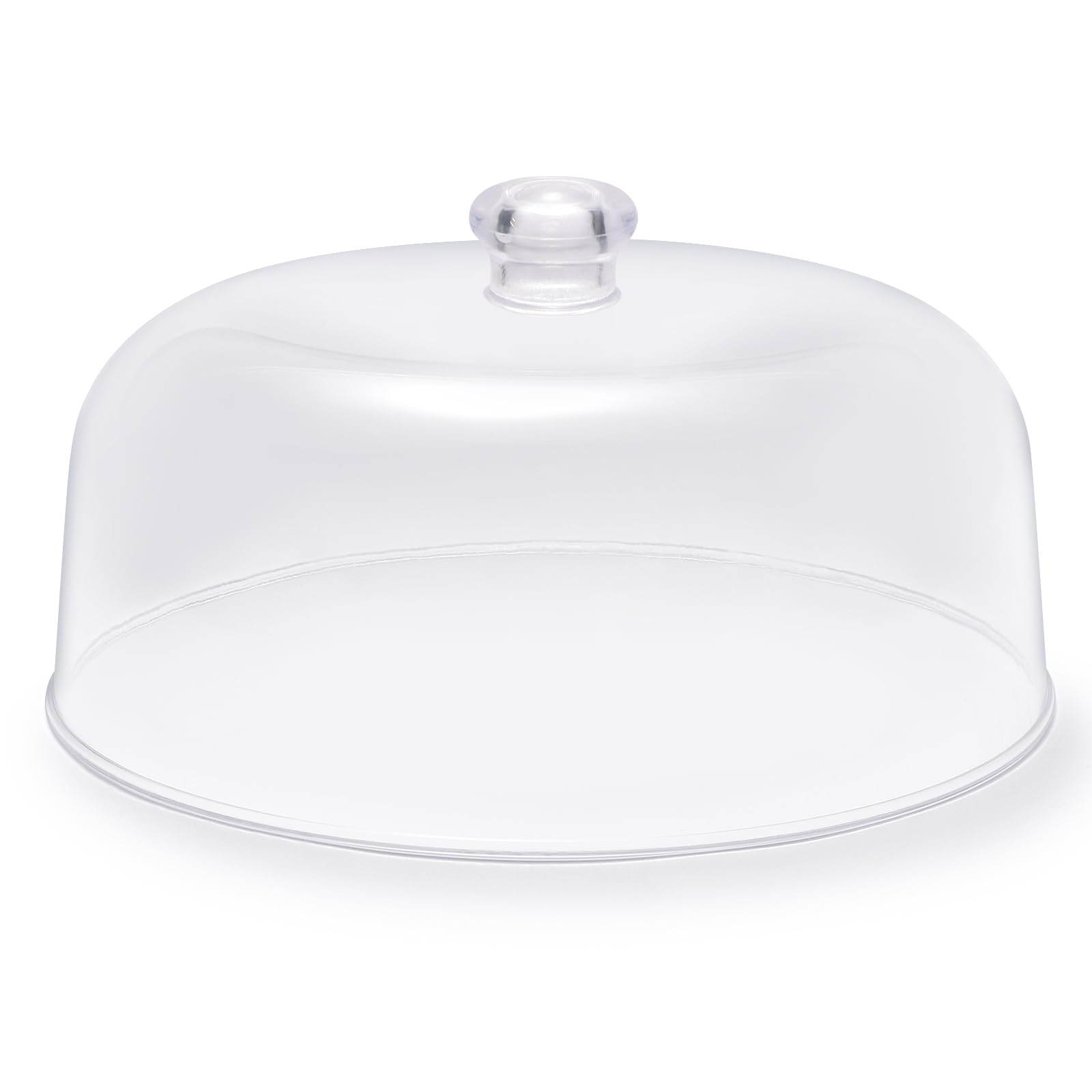 Cúpula CozyState de 11 pulgadas, acrílica y transparente, muestra el pastel con detalle.