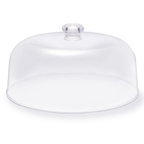 Cúpula CozyState de 11 pulgadas, acrílica y transparente, muestra el pastel con detalle.