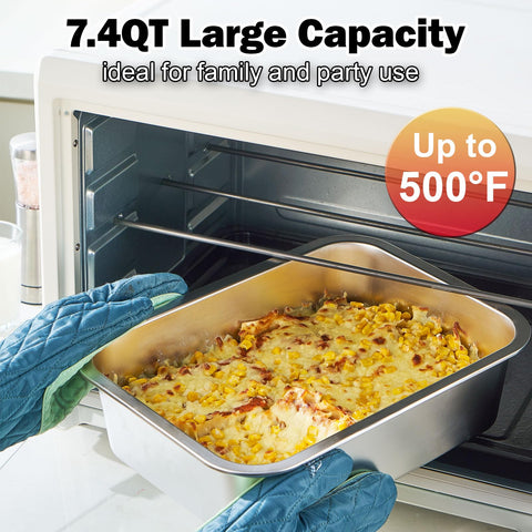 CozyState bandeja con capacidad 7,4 Qt para guisos grandes.
