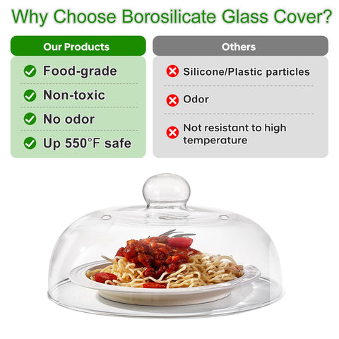CozyState: tapa de vidrio transparente para ver el alimento mientras se calienta.