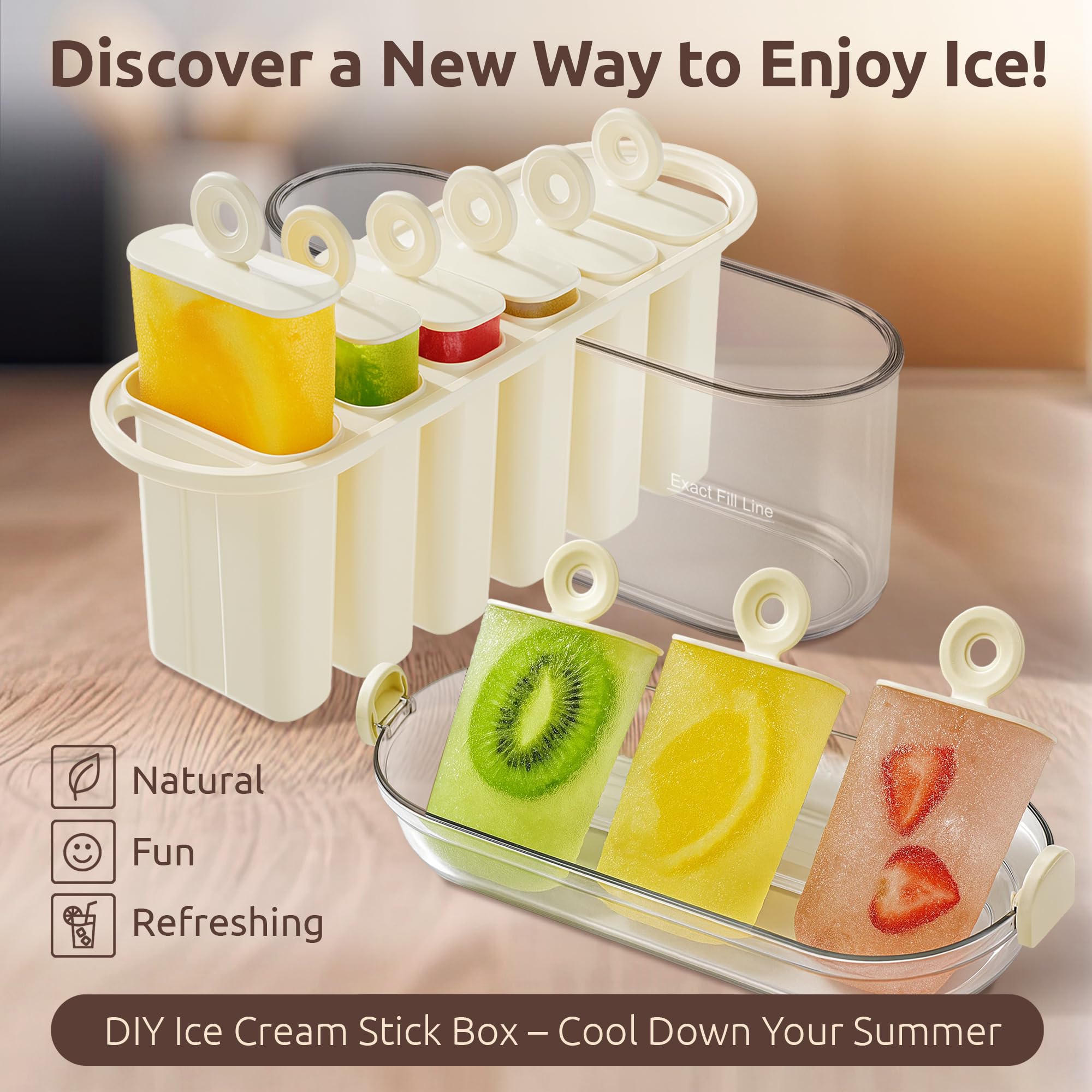COZYTO Frozora AquaSix: bandeja de liberación fácil para desmoldar sin esfuerzo