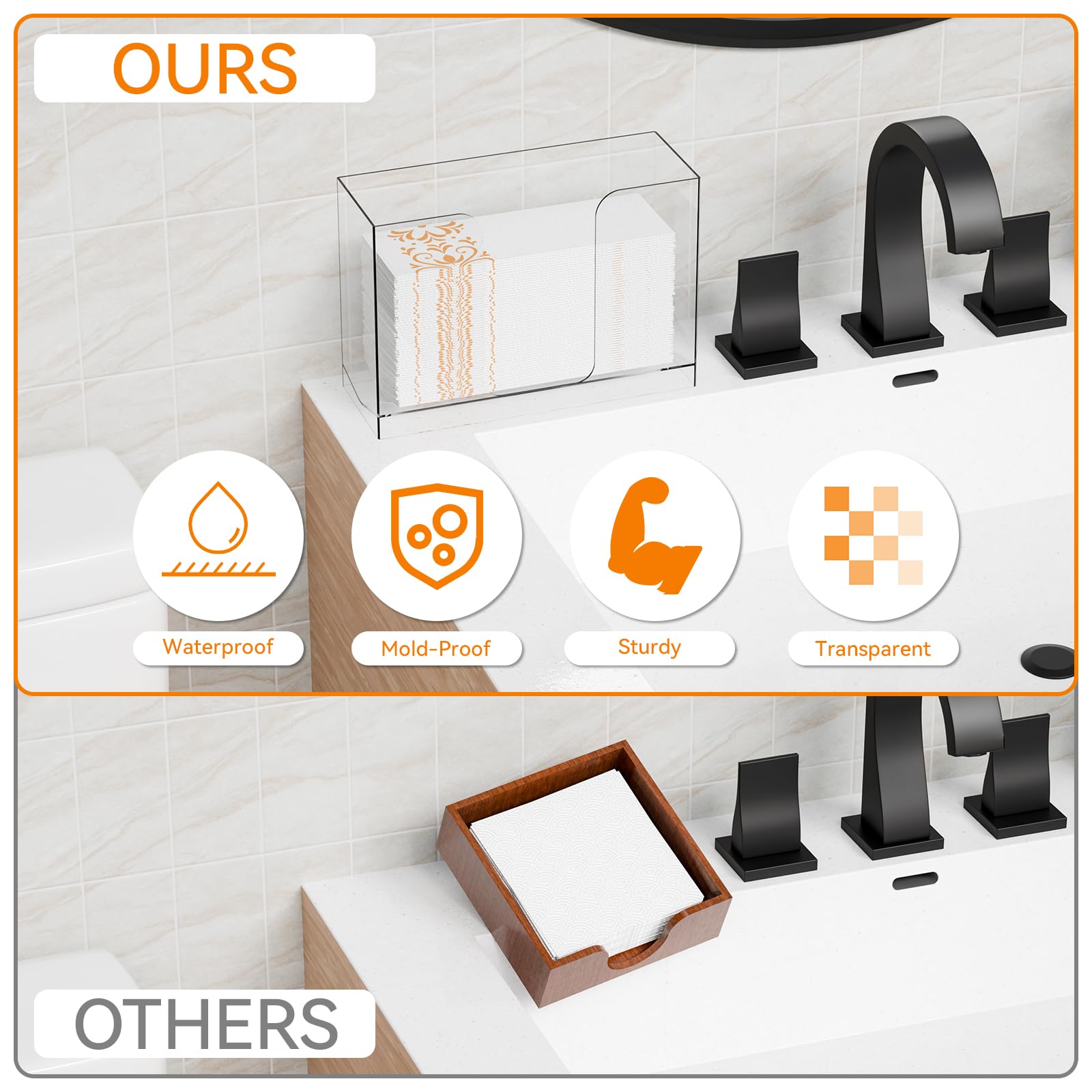 Dispensador de mesa, Cq acrílico, compacto y resistente