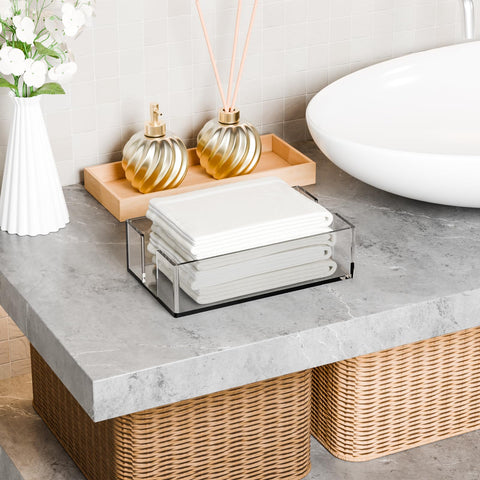 cq acrylic porta-servilletas uso práctico en cocina y baño
