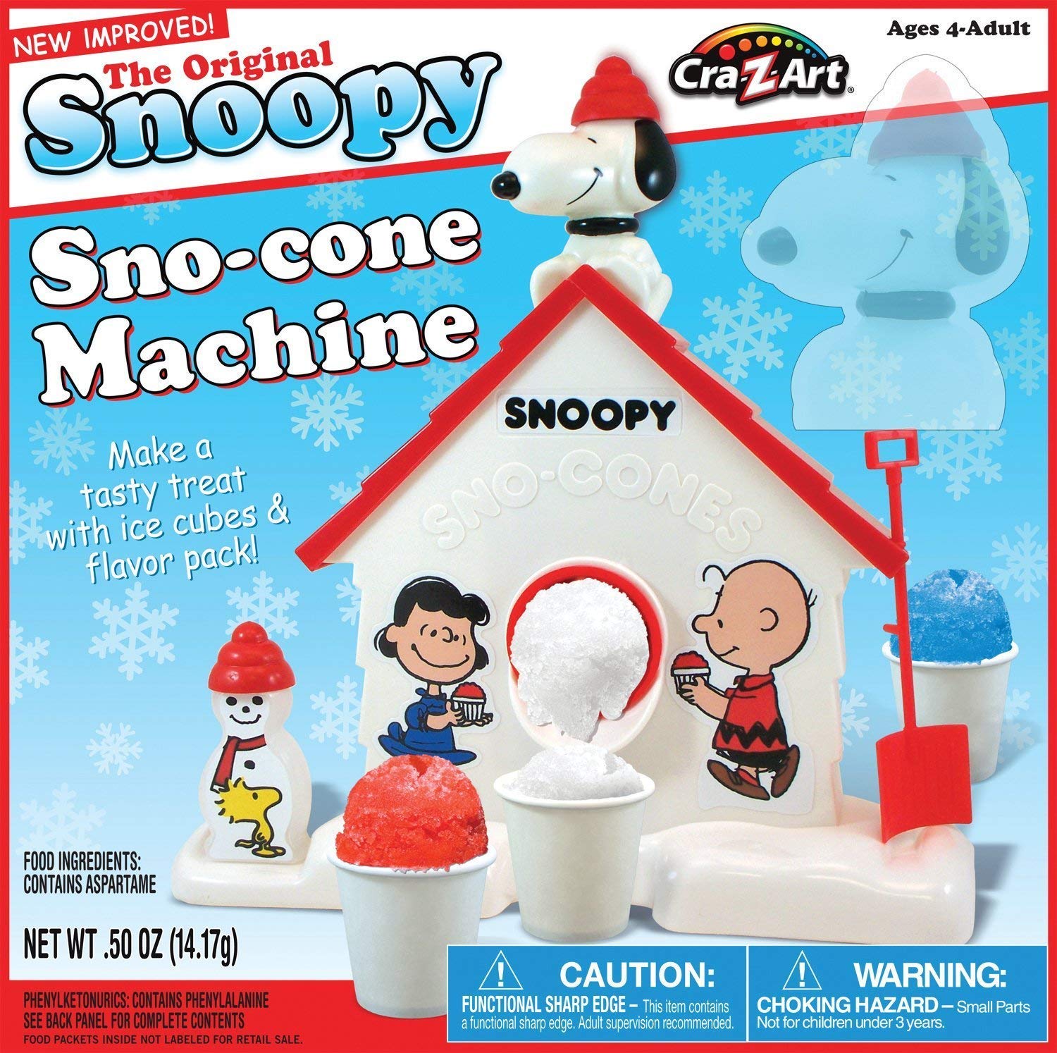 Cra-Z-Art Snoopy Maquina de Sno-Conos para meriendas refrescantes y diversión familiar.