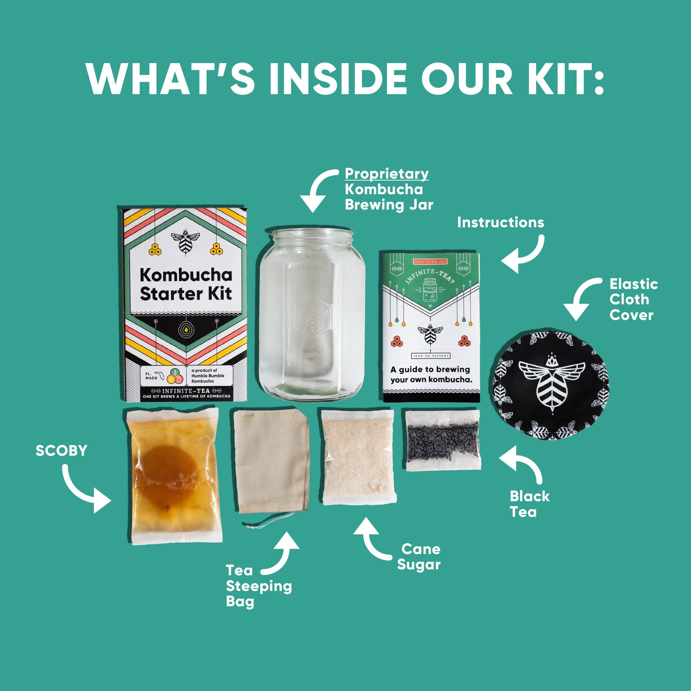 Azúcar de caña para fermentar la kombucha con sabor auténtico.