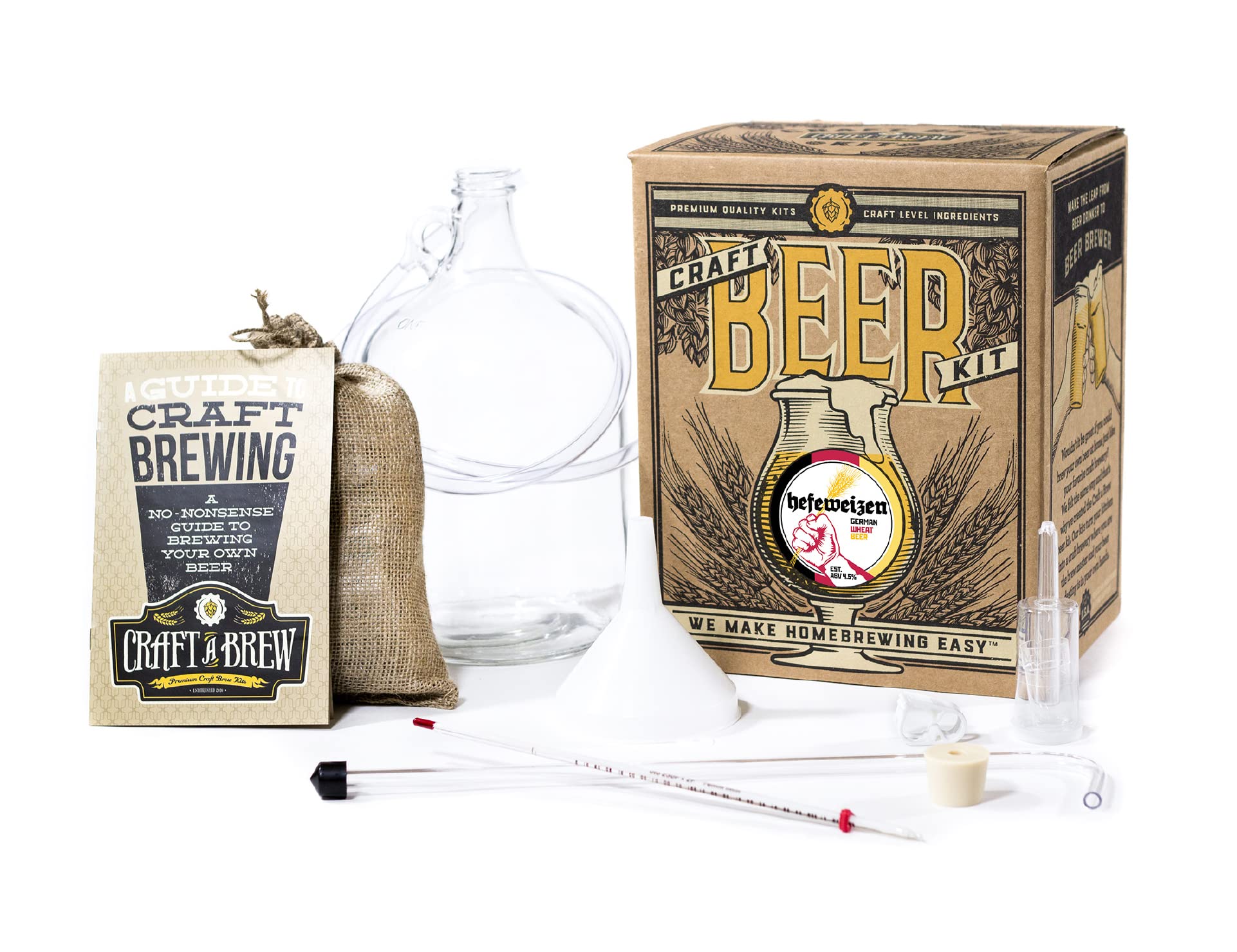 Craft A Brew Hefeweizen kit completo para empezar a elaborar cerveza en casa.