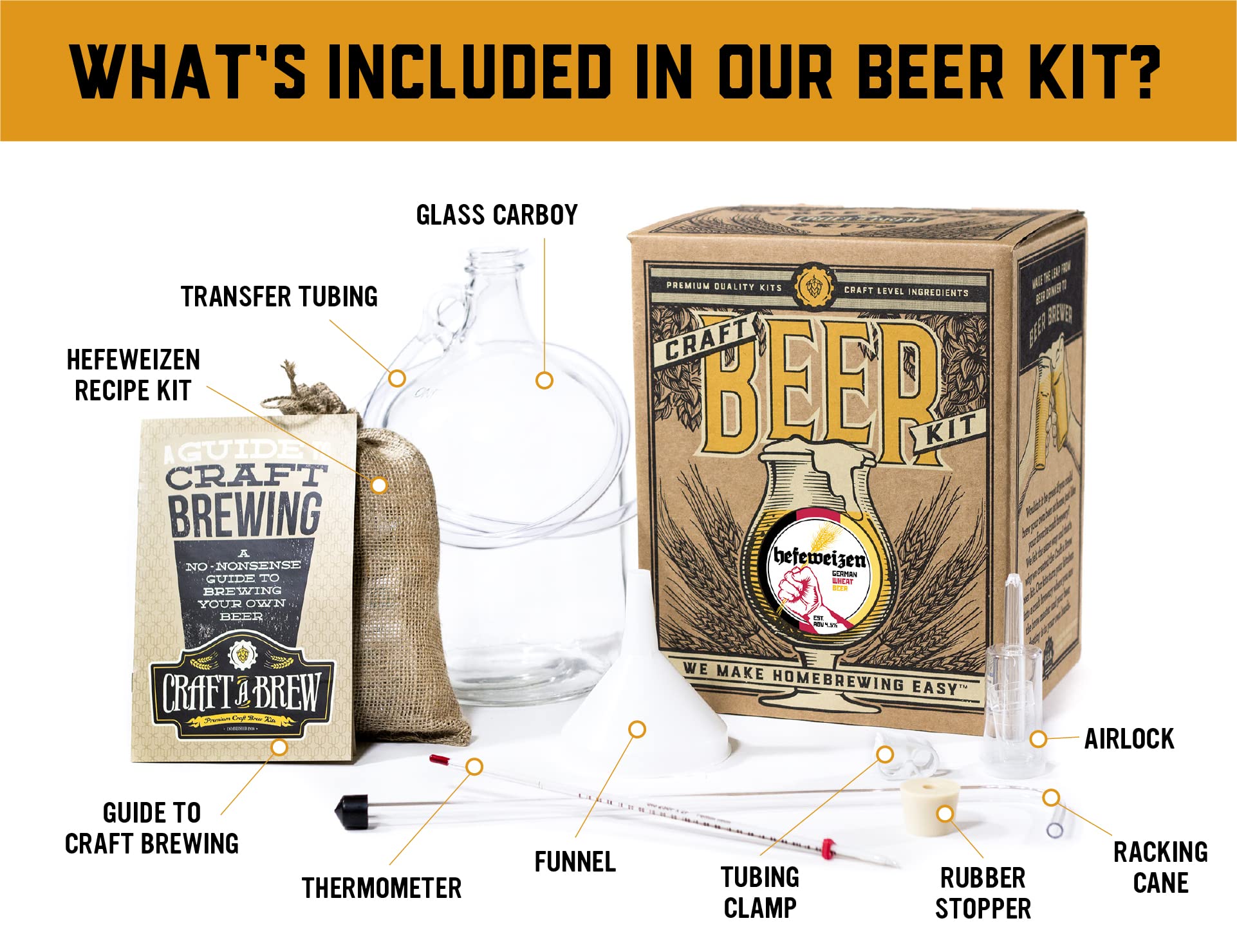 Craft A Brew Ingredientes kit: ingredientes de calidad para sabor auténtico.