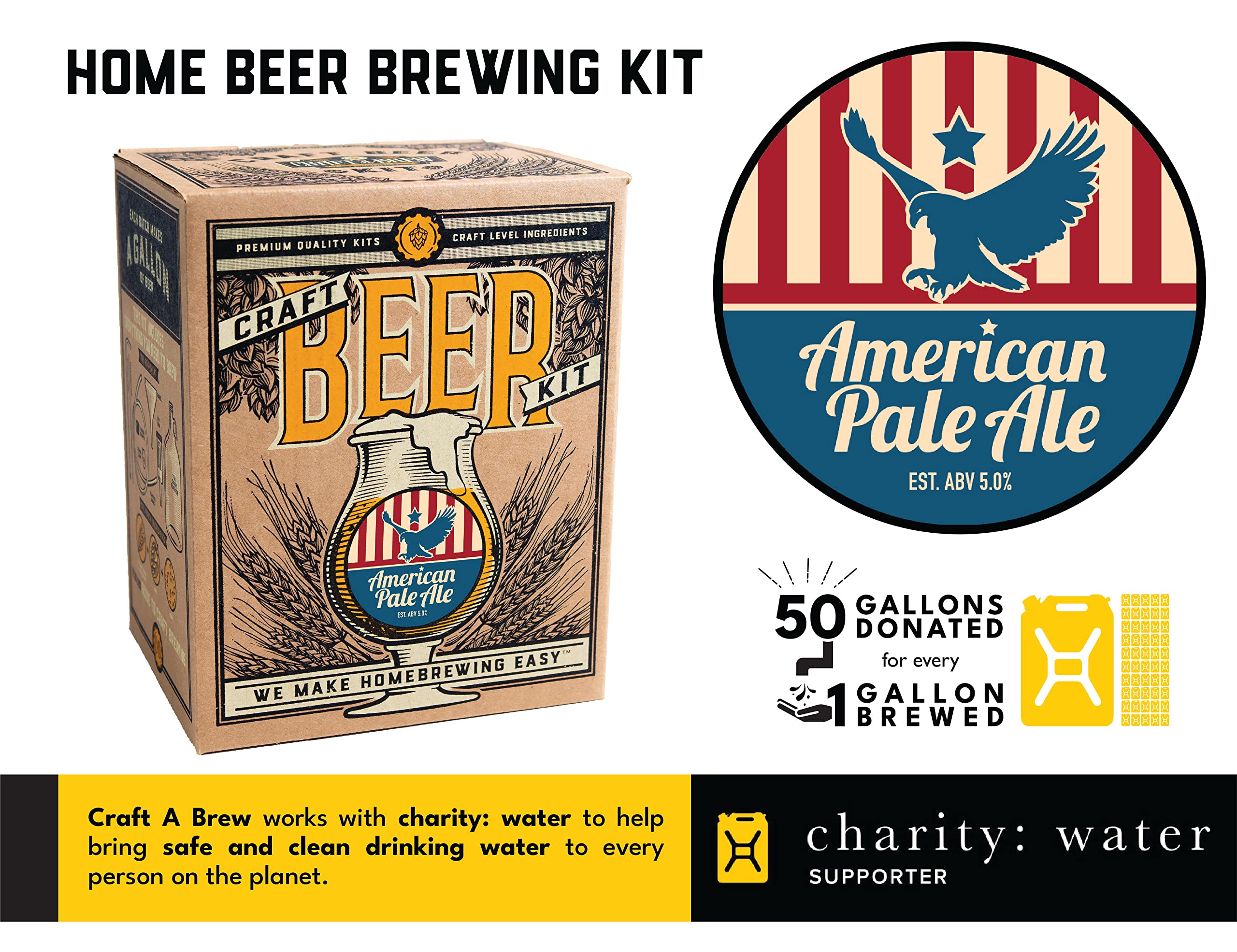 Craft A Brew: jarra de 1 galón para cervezas artesanales en casa.