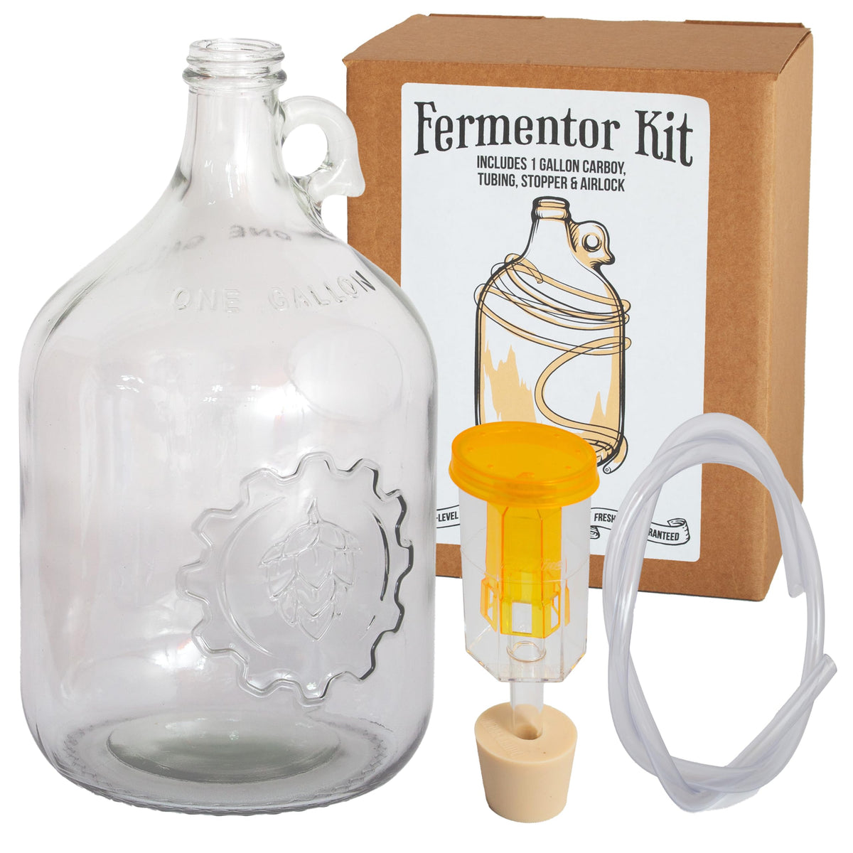 Craft A Brew jarra de fermentación de vidrio de 1 galón para lotes pequeños