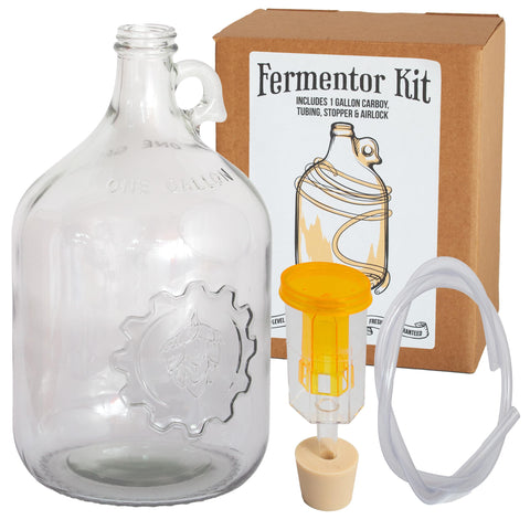 Craft A Brew jarra de fermentación de vidrio de 1 galón para lotes pequeños