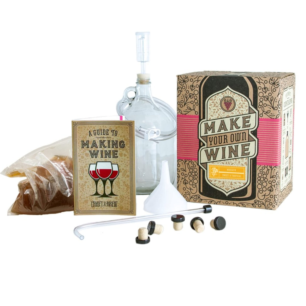 Craft A Brew Moscato Making Home Kit: botella lista para degustar en casa