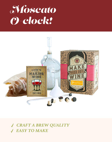 Craft A Brew Moscato Making Home Kit: experiencia de vino artesanal accesible para principiantes