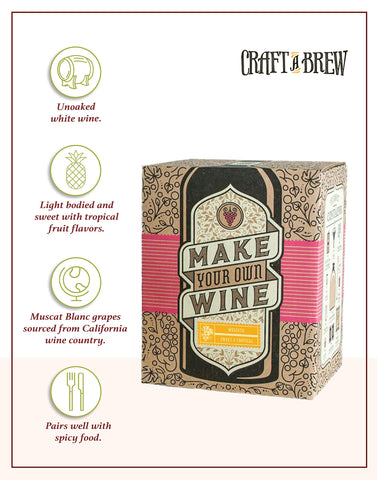 Craft A Brew Moscato Making Home Kit: ingredientes preparados para una elaboración sencilla