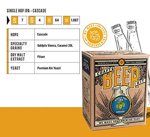 Notas de lúpulo Cascade de Craft A Brew para perfiles aromáticos intensos.