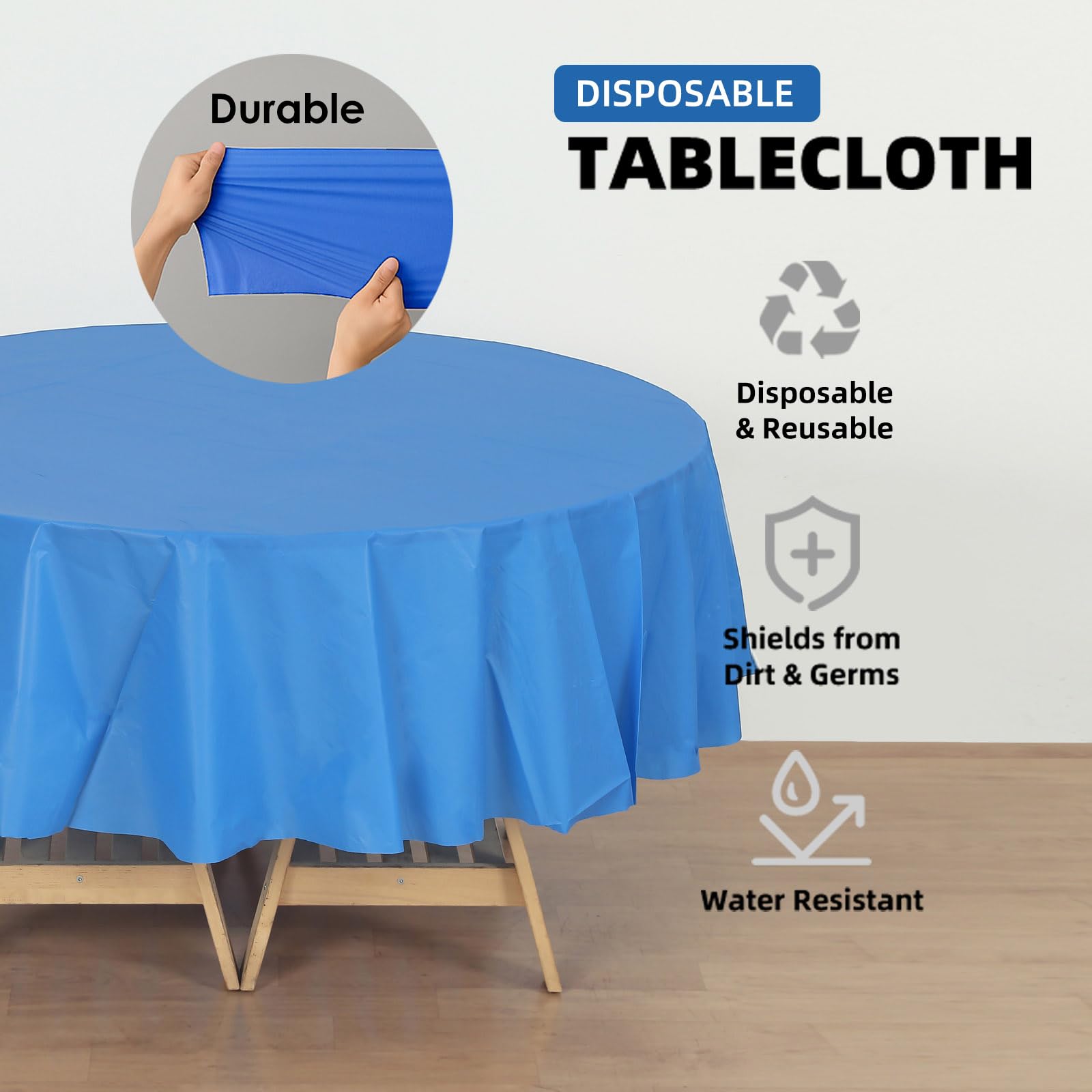 Mantel azul real resistente al agua de Craft And Party para eventos al aire libre